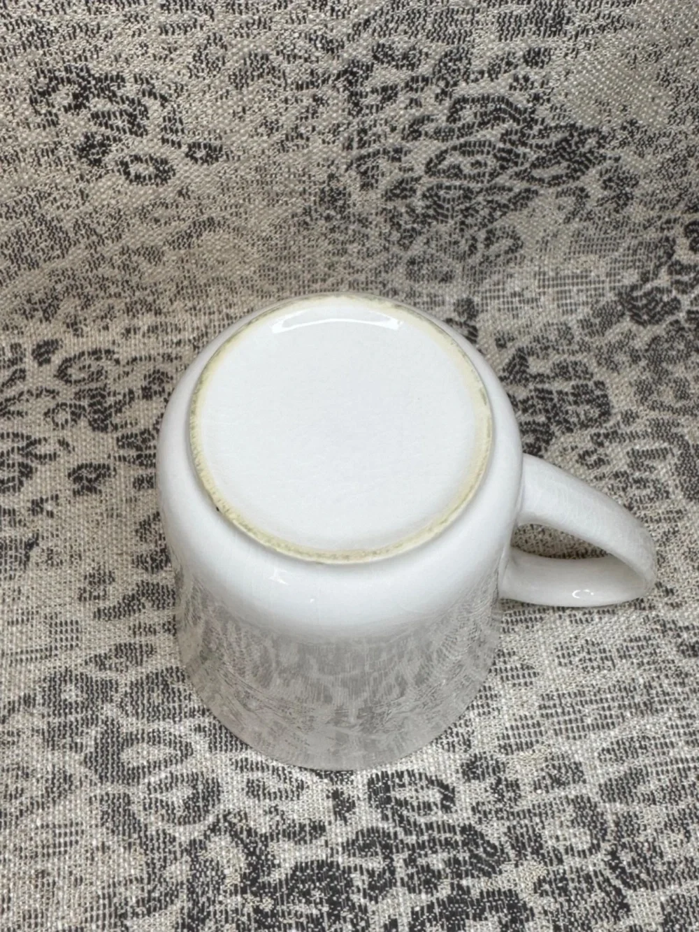 Martha Stewart French Cupboard Basketweave Embossed Pattern Coffee Mug Tea Mug